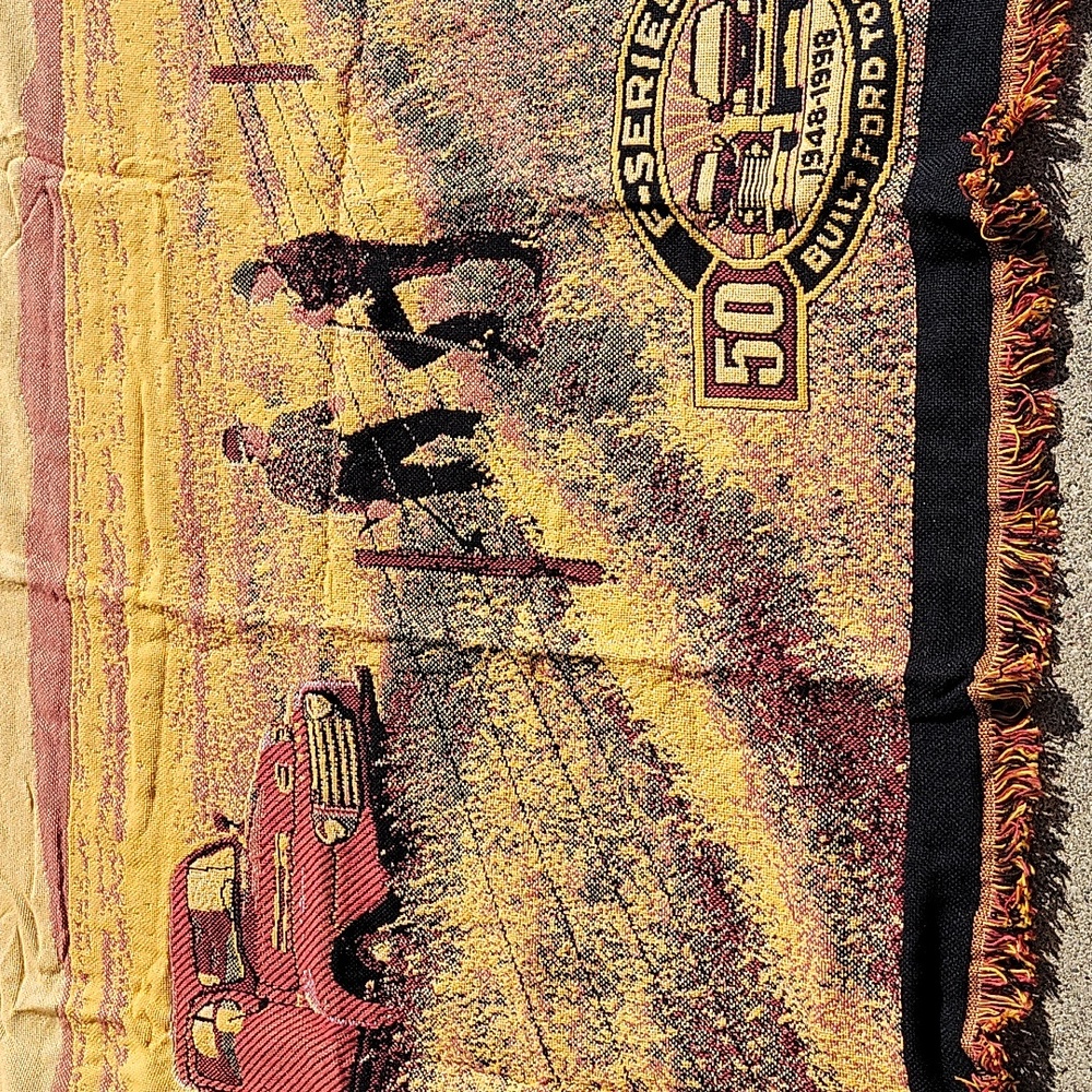 Ford F Series 50 Years Commerative Throw Blanket or Tapestry 1948-1998. - Picture 4 of 9
